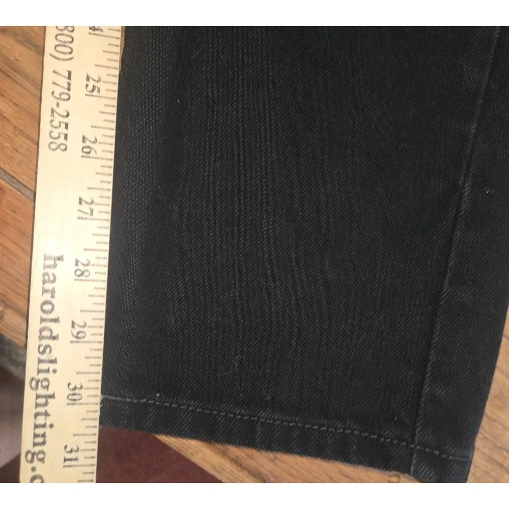 Levi's 505 Men's Black Regular Fit Jean 34Wx32L  Straight Leg Skate Grunge Y2k